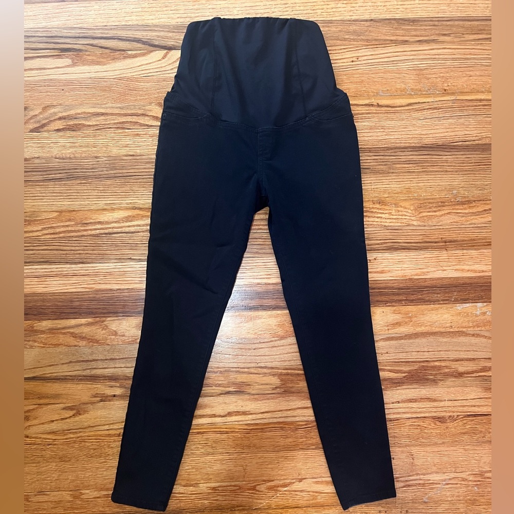Black skinny maternity jeans